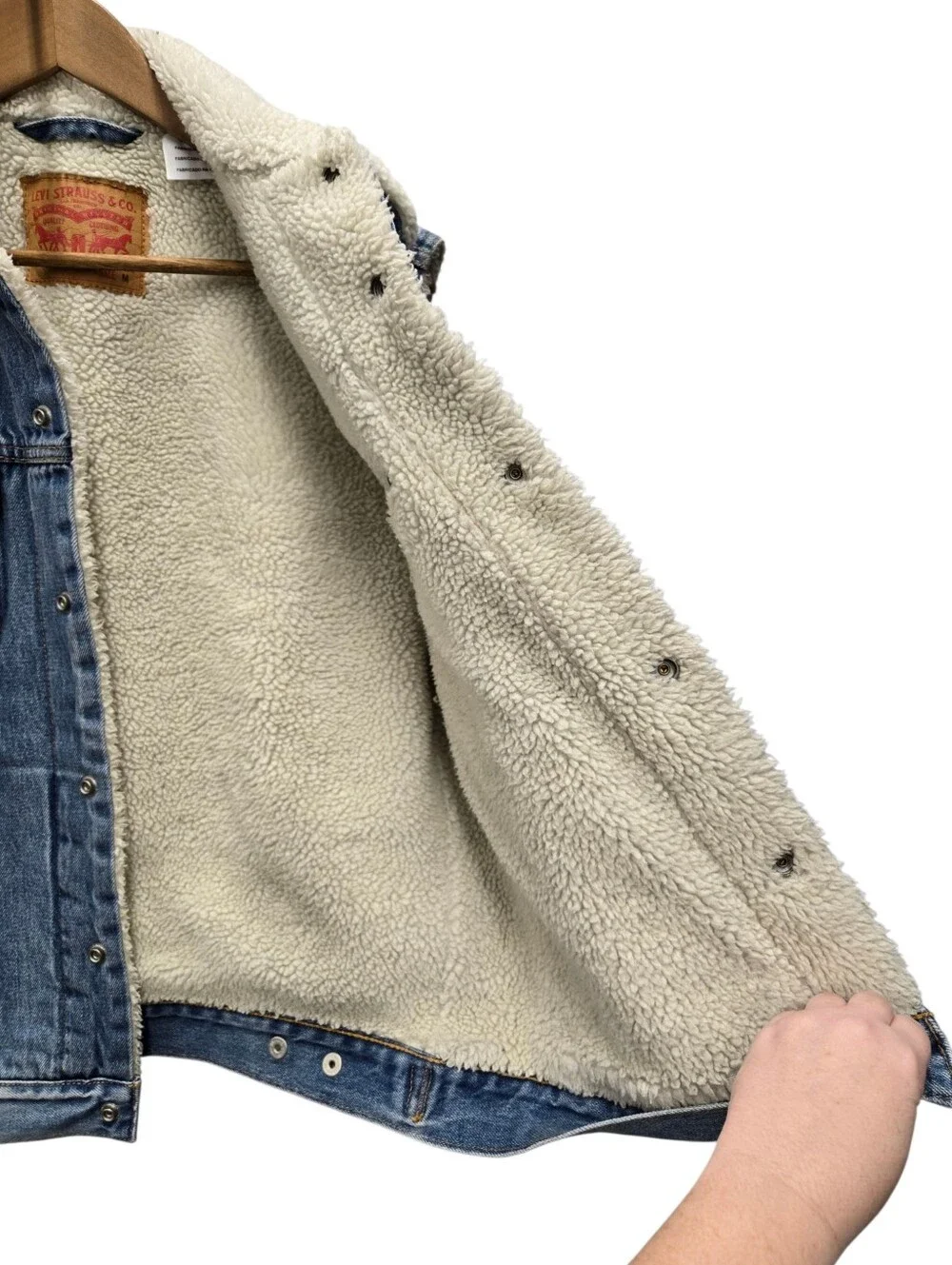 Levi's Denim Sherpa Trucker Vest